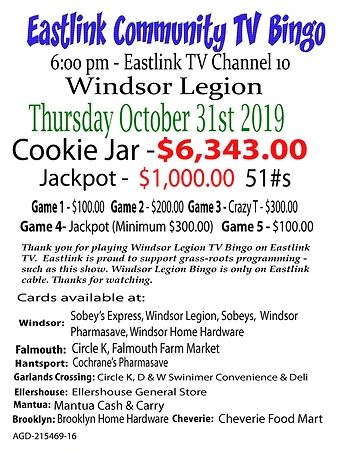 Poster for Community TV Bingo