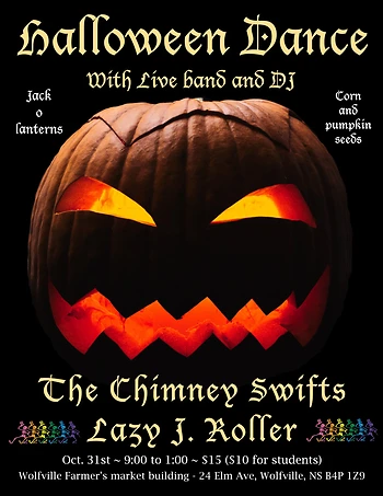 Poster for Chimney Swifts Halloween Dance