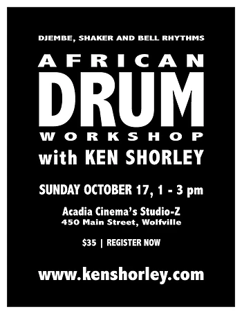 Poster for African Drum Workshop