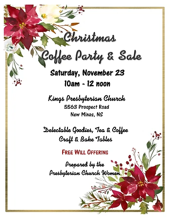 Poster for A Christmas Coffee Party and Sale