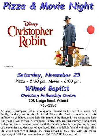 Poster for Pizza & Movie Night