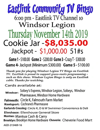 Poster for Community TV Bingo
