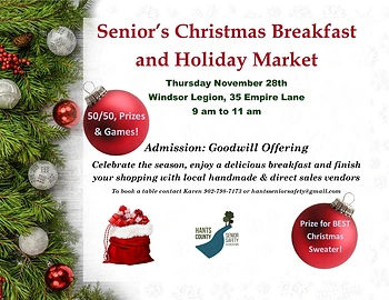 Poster for Seniors Christmas Breakfast