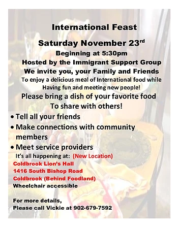 Poster for International Pot Luck Dinner