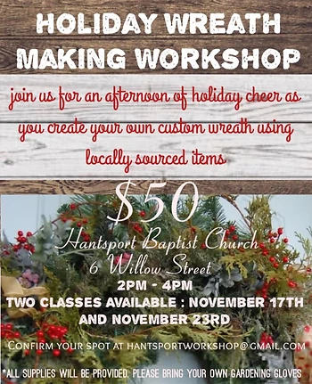 Poster for Holiday Wreath Making