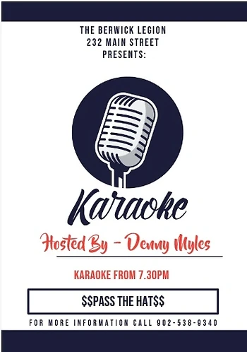 Poster for Karaoke with host Denny Myles