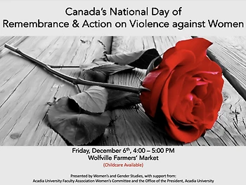 Poster for National Day of Remembrance & Action on Violence against Women