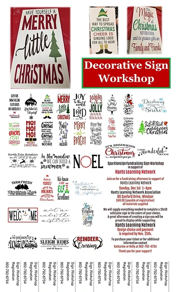Poster for Decorative Sign Workshop