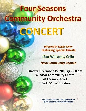 Poster for Four Seasons Community Orchestra Christmas Concert