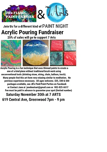 Poster for Acrylic Pouring Paint Night