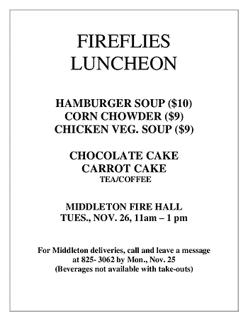 Poster for Fireflies Luncheon