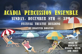 Poster for Acadia Percussion Ensemble Fall Concert