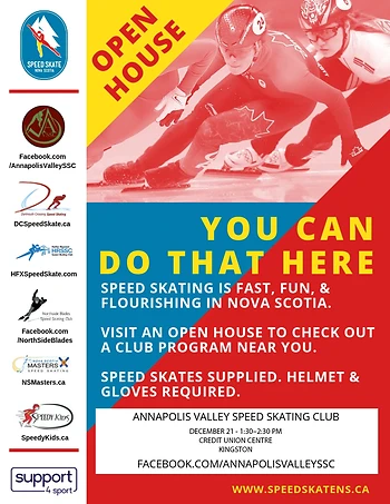 Poster for Speed Skating Holiday Open House