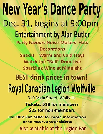 Poster for New Year's Eve Dance