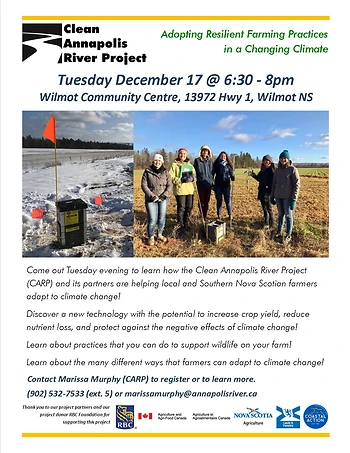 Poster for Agriculture & Climate Change Talk