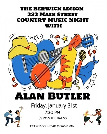 Poster for Country Music Night with Alan Butler