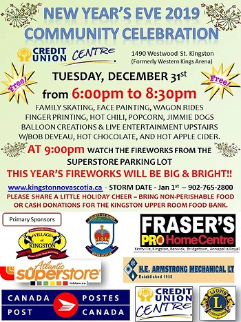 Poster for New Years Eve Community Celebration