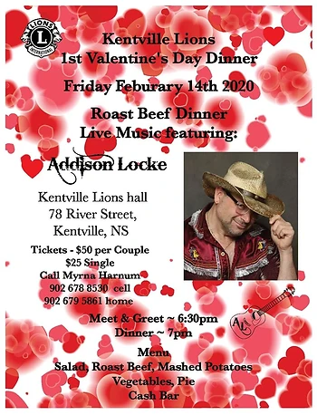 Poster for Valentine's Dinner
