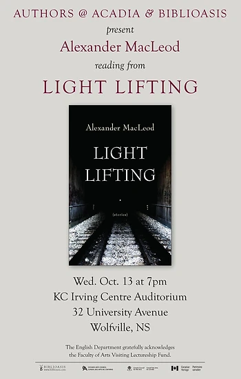 Poster for Alexander MacLeod Reading