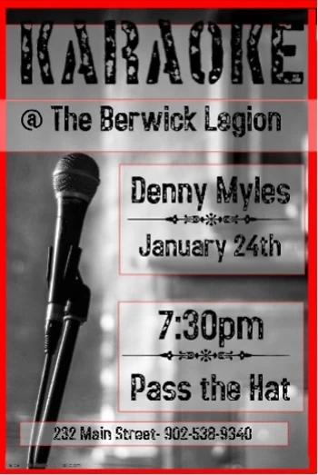 Poster for Karaoke with host Denny Myles