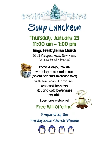 Poster for Soup Luncheon