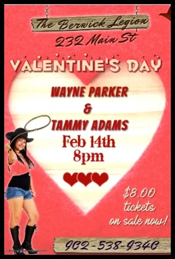 Poster for Valentines Day Dance with Wayne Parker