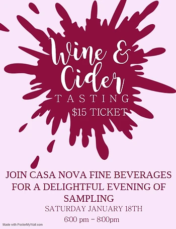 Poster for Wine & Cider Tasting