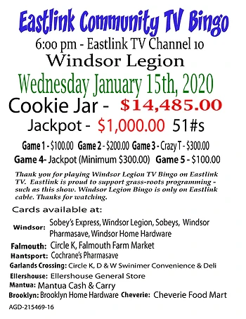 Poster for Community TV Bingo