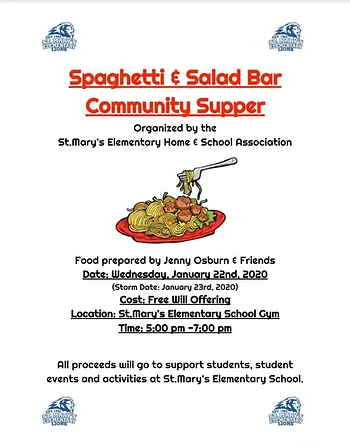 Poster for Spaghetti & Salad Bar Supper