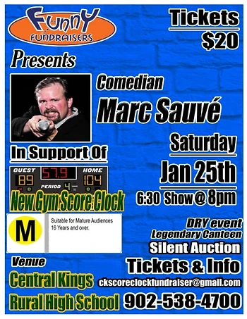 Poster for Comedy Night & Auction Fundraiser