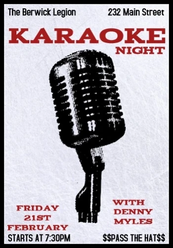 Poster for Karaoke with Denny Myles