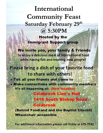 Poster for International Pot Luck Dinner