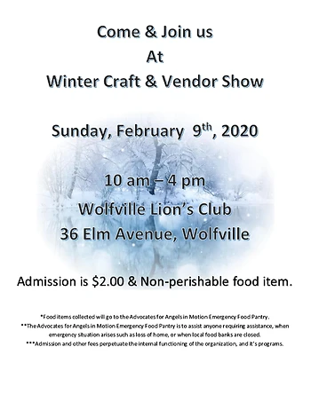 Poster for Winter Craft & Vendor Show