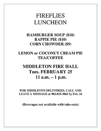 Poster for Fireflies Luncheon