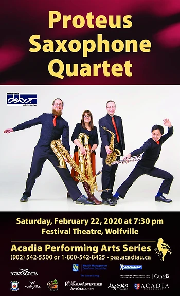 Poster for Proteus Saxophone Quartet