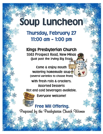 Poster for Soup Luncheon