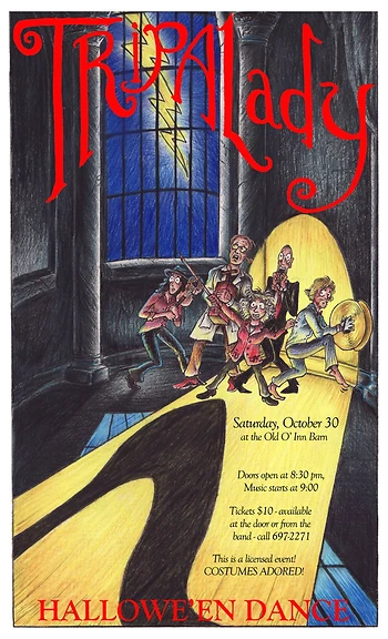 Poster for TripALady Hallowe'en Dance