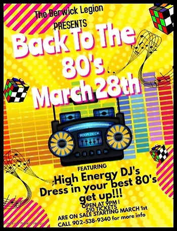 Poster for 80's Dance with High Energy DJ's