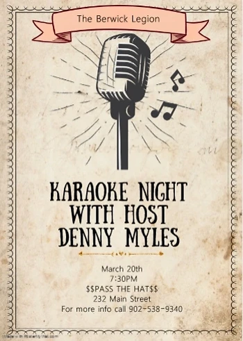 Poster for Karaoke with Denny Myles