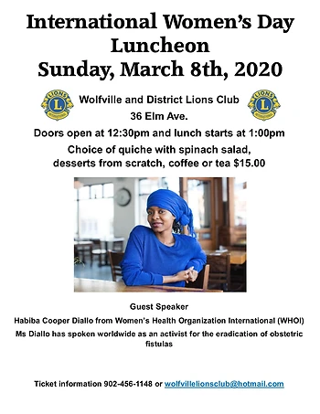 Poster for  International Women's Day Luncheon