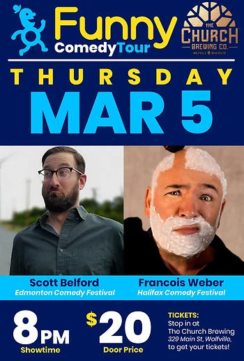 Poster for Comedy Show with Scott Belford