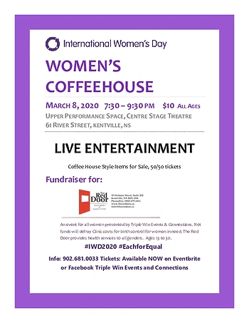 Poster for Fundraiser for Red Door, Coffeehouse