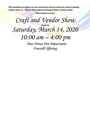 Poster for Craft & Vendor Show