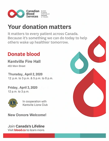 Poster for Blood Donor Clinic