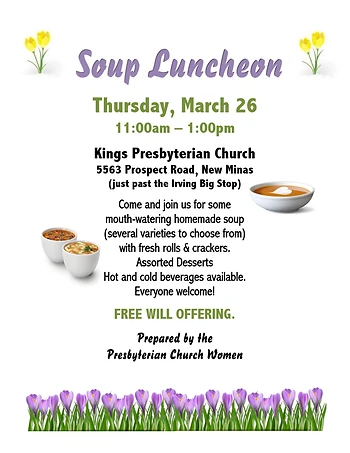 Poster for Soup Luncheon 