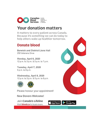 Poster for Blood Donor Clinic