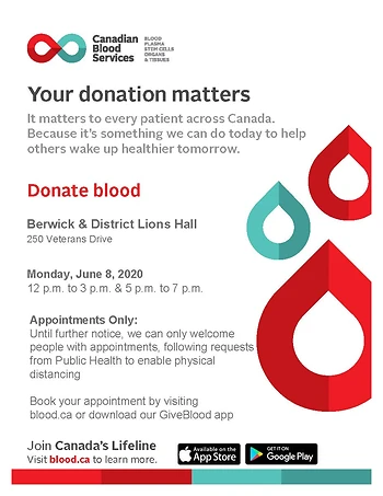 Poster for Blood Donor Clinic