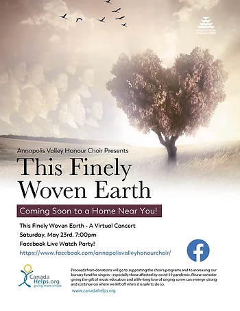 Poster for AVHC VIRTUAL CONCERT - This Finely Woven Earth