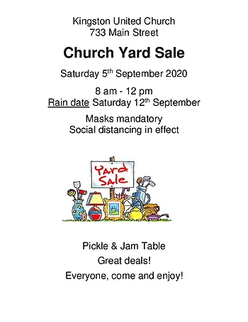 Poster for Fundraiser Yard Sale