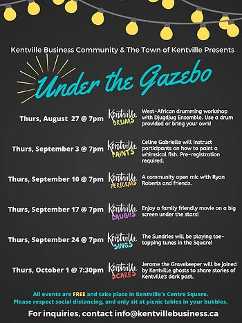 Poster for Under the Gazebo KentvilleSings!